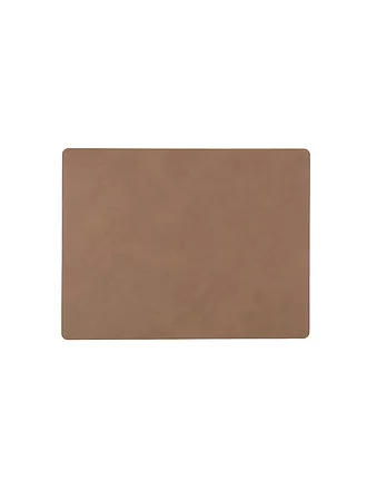 LIND DNA | Leder Tischset "Nupo" 35x45cm (Olive Green) | braun